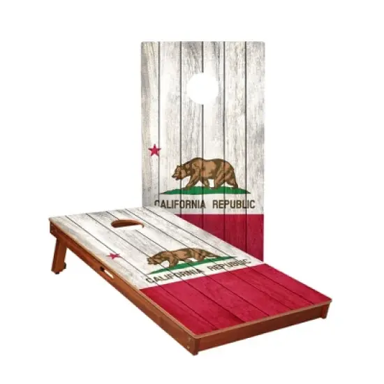 Skips Garage California Bear Flag Cornhole Boards - ACA Sig Pro Series image {1}