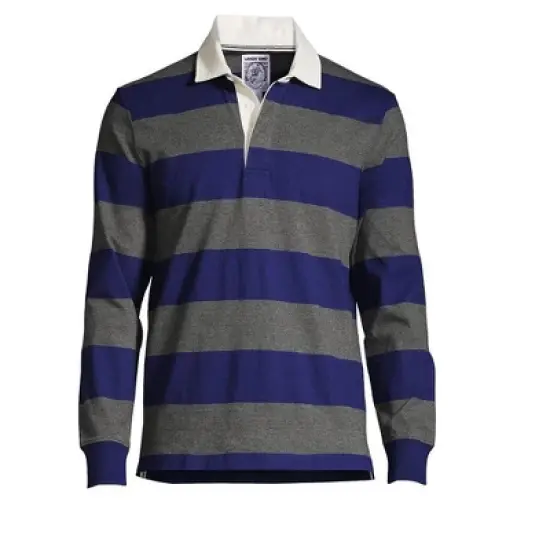 Lands' End Men's Long Sleeve Solid Rugby image {1}