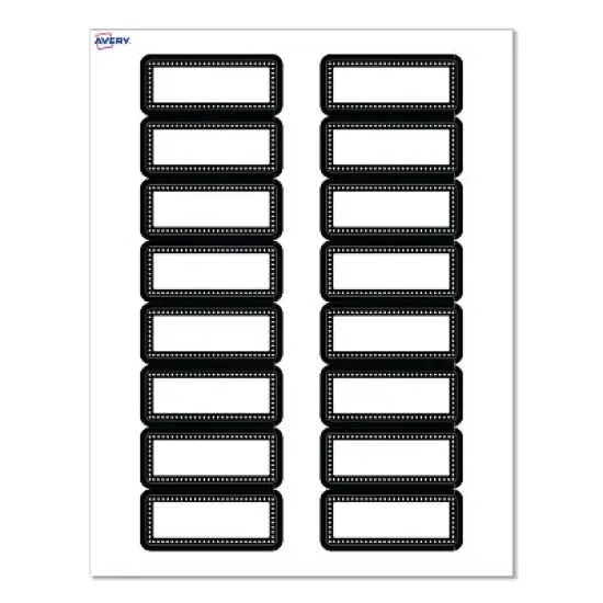 Avery Labels, 1" x 2-5/8", Matte White Black & White Polka Dots, 160ct image {8}