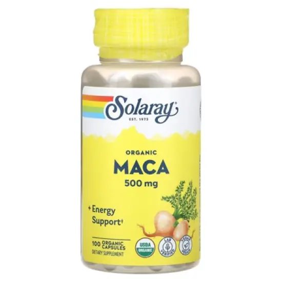 SOLARAY Maca Root 500 mg | Healthy Balance, Energy, Vitality & Libido Support | 100 VegCaps image {4}