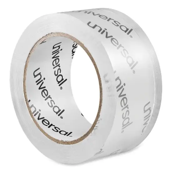 Universal Heavy-Duty Acrylic Box Sealing Tape - 1.88" x 54.6 yds - Clear - Case of 6 image {1}