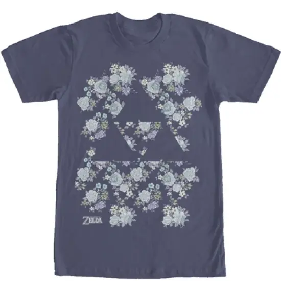 Men's Nintendo Legend of Zelda Floral Triforce T-Shirt image {3}
