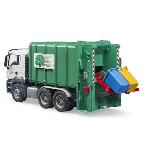 Bruder Man TGS Rear Loading Garbage Truck, Green image {3}
