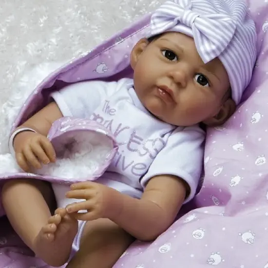 Paradise Galleries Real Life Baby Doll The Princess Has Arrived. 20 inch Reborn Baby Girl Crafted in Silicone - Like Vinyl & Weighted Cloth Body image {7}