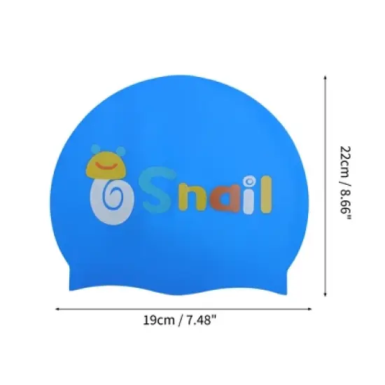 Unique Bargains Kid's Silicone Snail Swim Cap 1 Pc image {3}