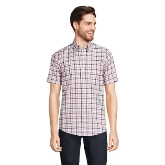Lands' End Men's Short Sleeve Traditional Fit No Iron Sportshirt image {5}