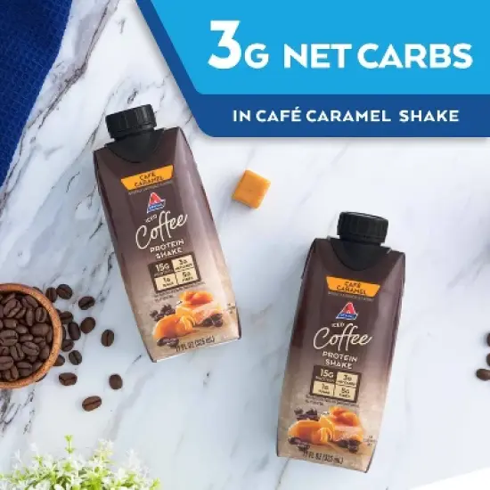 Atkins Meal Replacement Iced Coffee Protein Shake - Cafe Caramel image {8}