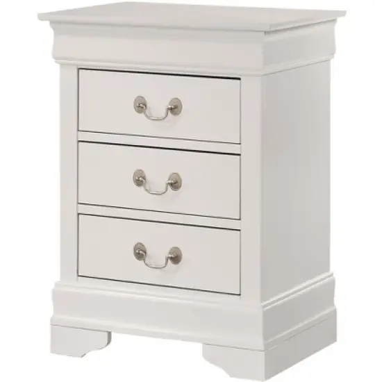 Passion Furniture Louis Philippe 3-Drawer Nightstand (29 in. H x 16 in. W x 21 in. D) image {1}