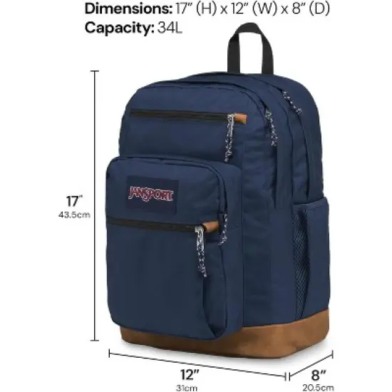 Cool Backpack, with 15-inch Laptop Sleeve - Large Computer Bag Rucksack with 2 Compartments, Ergonomic Straps, Black image {1}