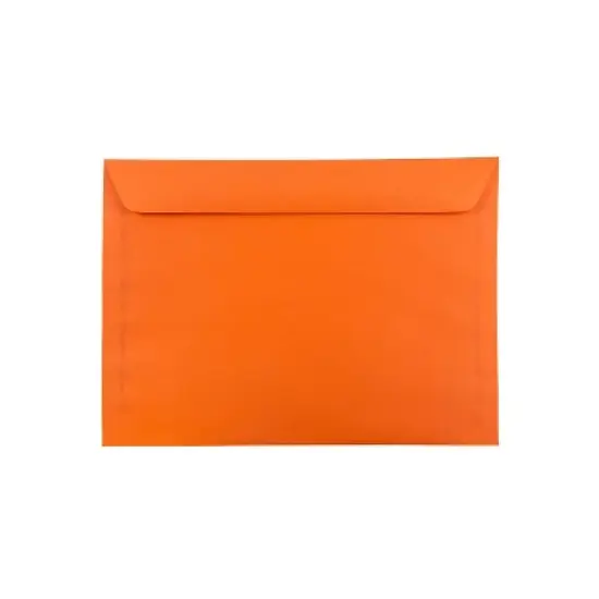 JAM Paper 9 x 12 Booklet Colored Envelopes Orange Recycled 25/Pack (5156772) image {4}
