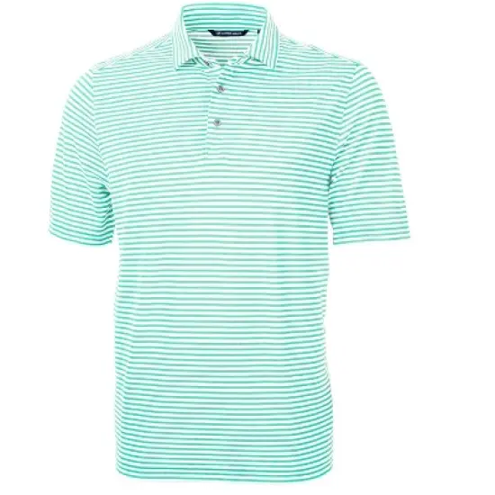 Cutter & Buck Virtue Eco Pique Stripe Recycled Mens Polo Shirt image {6}