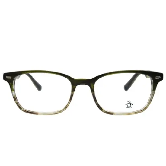 Original Penguin The Clyde OL Unisex Rectangle Eyeglasses Olive Gradient 50mm image {1}