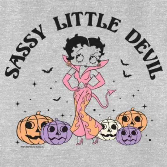 Women's Betty Boop Halloween Sassy Little Devil T-Shirt image {1}