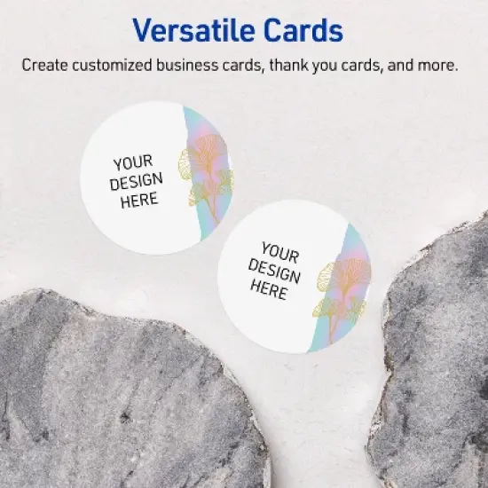 Avery Round Business Cards, Floral Design, 2" Diameter, 120 Total image {5}