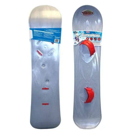 Emsco ESP 107 cm Suprahero Snowboard Starter Board with Adjustable Wrap Bindings Silver 40.5'' - Silver image {5}