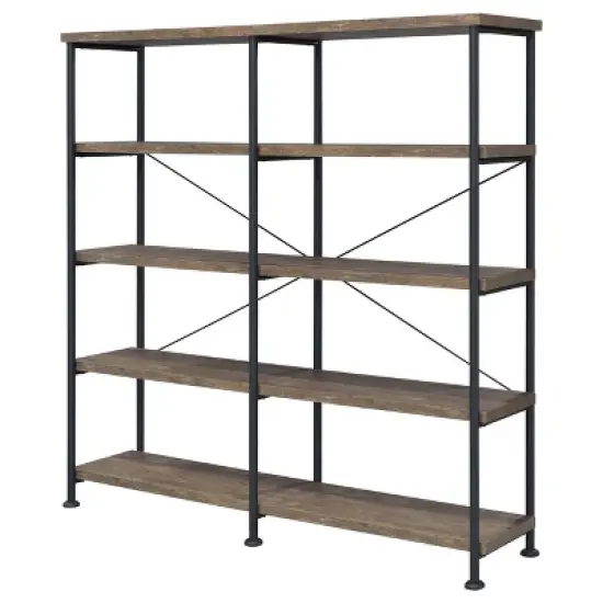 Analiese 4 Shelf Double Bookcase - Coaster image {10}