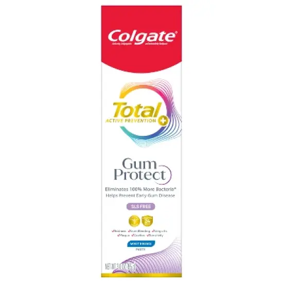Colgate Total Active Prevention Gum Protect Whitening Toothpaste - Mint - 3.0oz image {9}