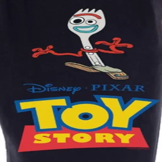Disney Mens' Toy Story Movie Film Character Forky Sleep Pajama Pants Black image {2}