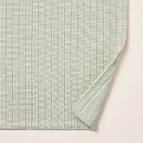 Textured Stripe Rectangular Woven Tablecloth Sage Green - Hearth & Hand&trade; with Magnolia image {2}