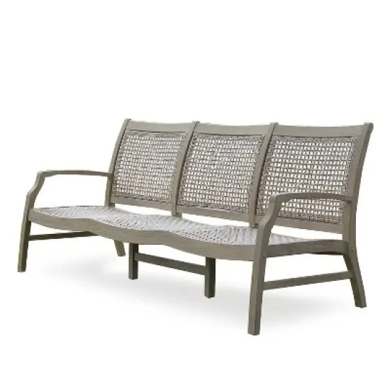 Teak Zuma Patio Sofa Gray - Cambridge Casual image {8}
