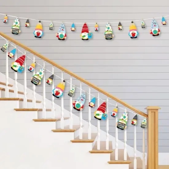 Big Dot of Happiness School Gnomes - Teacher and Classroom DIY Decorations - Clothespin Garland Banner - 44 Pieces image {1}