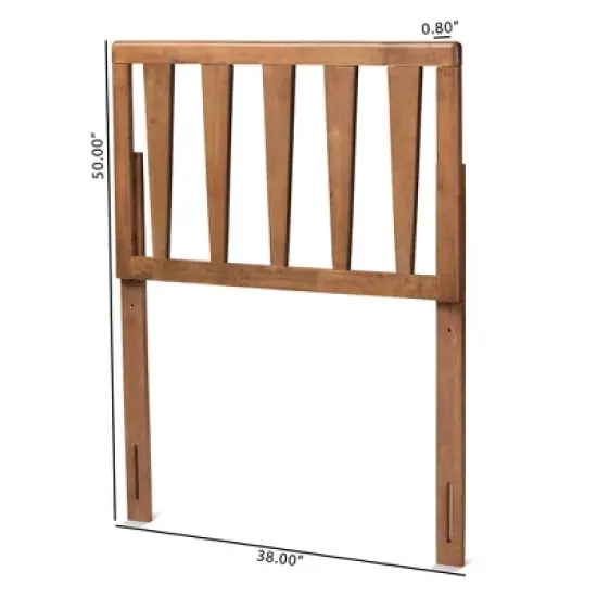 Duncan Wood Headboard Walnut - Baxton Studio image {4}