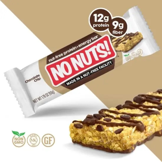 No Nuts! Chocolate Chip Nut-Free Snack Bars - 12 Bar Pack image {1}