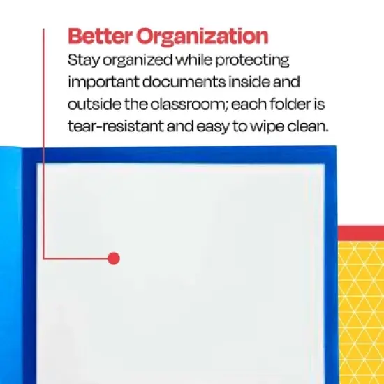 School Smart Take Home Folder, Blue, Set of 24 image {5}