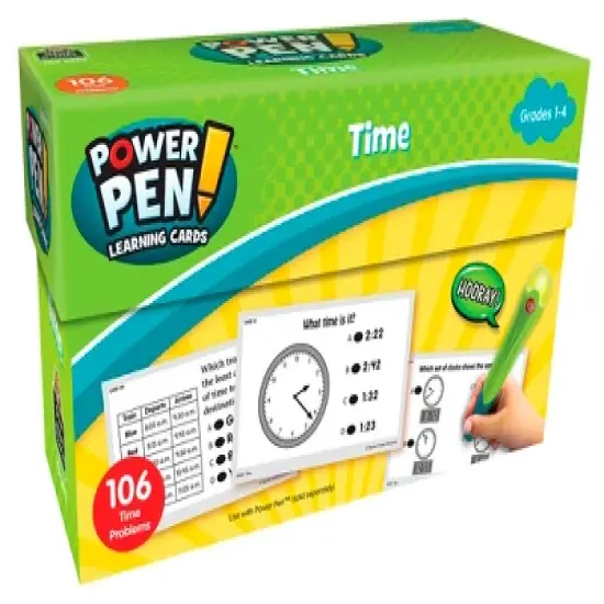 Teacher Created Resources Power Pen Learning Cards, Time, Grades 1 to 4 image {1}