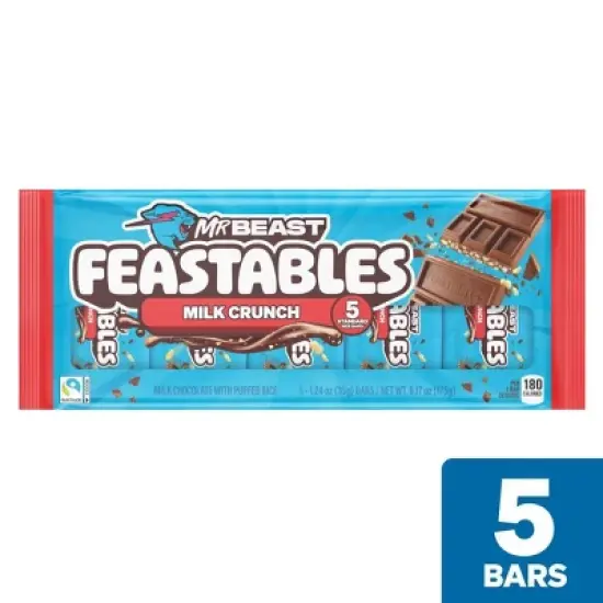 Feastables Milk Chocolate Crunch - 6.17oz/5ct image {7}