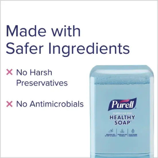 PURELL HEALTHY SOAP with CLEAN RELEASE Technology Refill, For ES10 Dispensers, Fragrance-Free, 1,200 mL, 2/Carton image {3}