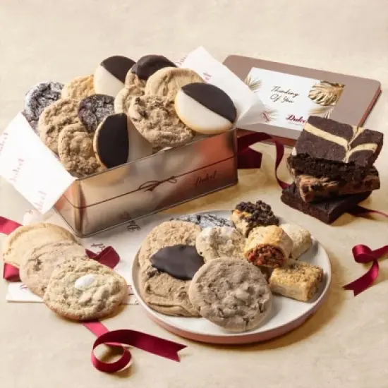 Dulcet Gift Baskets Rugelah, Brownies and Cookies Gift Basket, Gourmet Housewarming Food Gift Baskets for Parents, Friends, Neighbors, Relatives image {24}