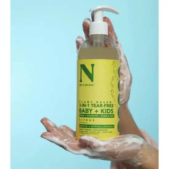 Dr. Natural 3-in-1 Tear-Free Baby Plus Kids Soap - Head-to-Toe Baby Soap and Baby Shampoo - Sensitive Skin Moisturizing Body Wash - Citrus - 16 oz image {6}