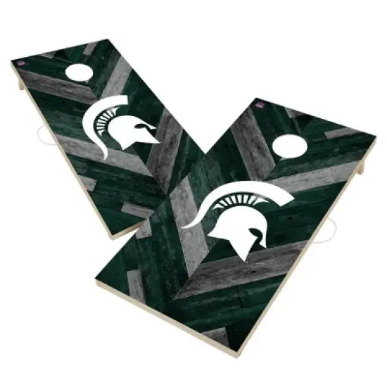NCAA Michigan State Spartans 2'x4' Solid Wood Cornhole Board image {1}