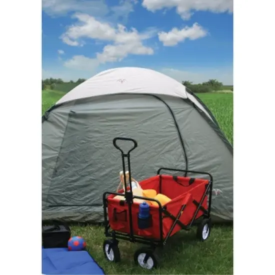 Mac Sports Heavy Duty Steel Frame Collapsible Folding 150 Pound Capacity Outdoor Camping Garden Utility Wagon Yard Cart image {5}