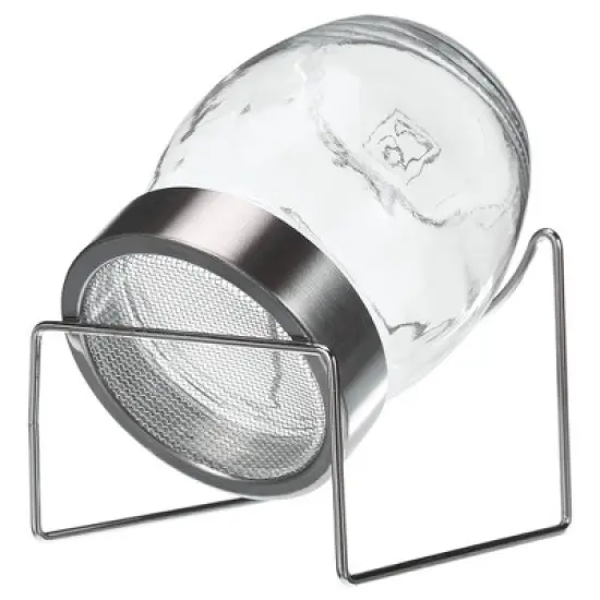 Tribest GEO Sprouting Jar System with Stainless Steel Rack and Ceramic Base Plate &ndash; Clear image {2}