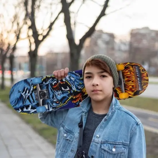 Tony Hawk 31 inch Skateboard, Tony Hawk Signature Series 3, 9-ply Maple Deck Skateboard for Cruising, Carving, Tricks and Downhill, Fire/Ice image {7}