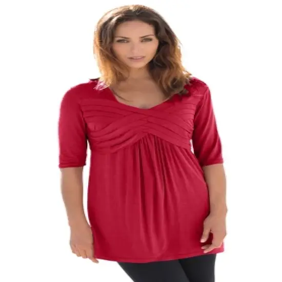 Jessica London Women&rsquo;s Plus Size Pleated Tunic image {3}