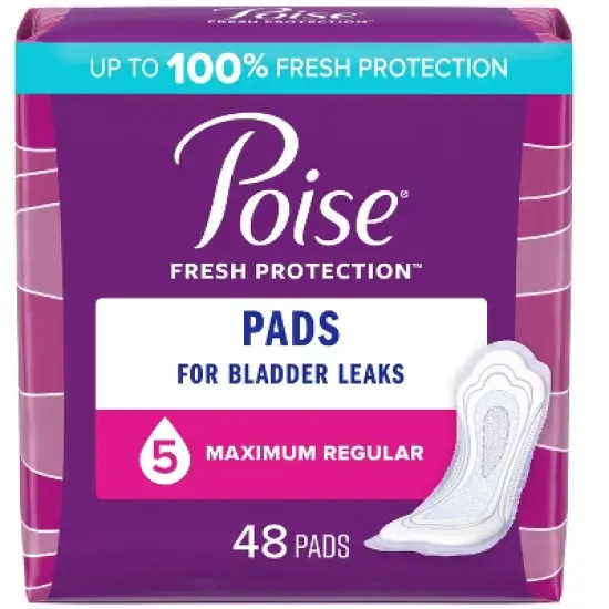 Poise Postpartum Incontinence Feminine Pads for Women - Maximum Absorbency image {11}