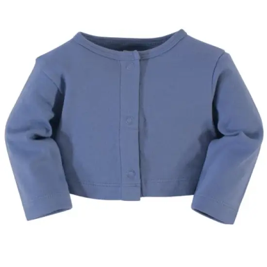 Touched by Nature Baby and Toddler Girl Organic Cotton Dress and Cardigan 2pc Set, Yellow Garden image {3}