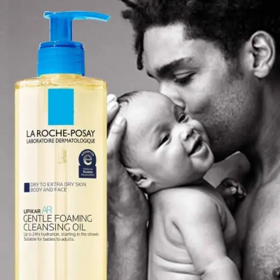 La Roche Posay Lipikar AP+ Gentle Foaming Cleansing Oil - Unscented - 13.52 fl oz image {4}