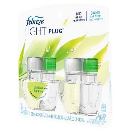 Febreze Light Plug Refill with Fade Defy Technology - Bamboo - 2pk image {1}
