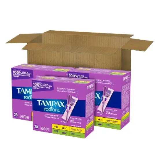 Tampax Radiant Duo Pack Tampons - Regular/Super - Unscented - 84ct image {13}