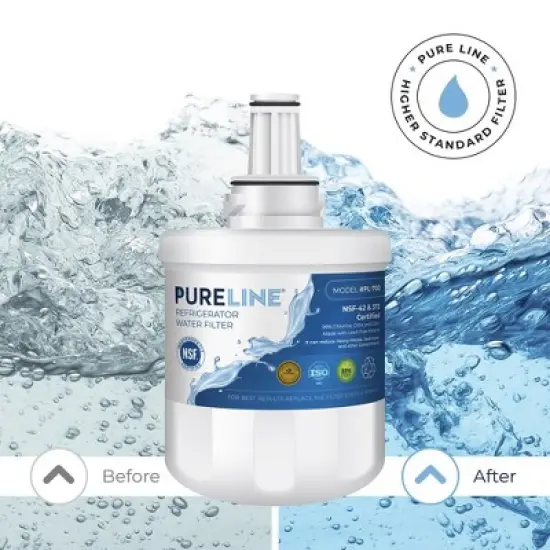 PureLine DA29-00003G Replacement for Samsung Aqua-Pure Plus, DA29-00003A, DA29-0003B, RFG237AARS, RS22HDHPNSR, Refrigerator Water Filter (2 Pack) image {3}