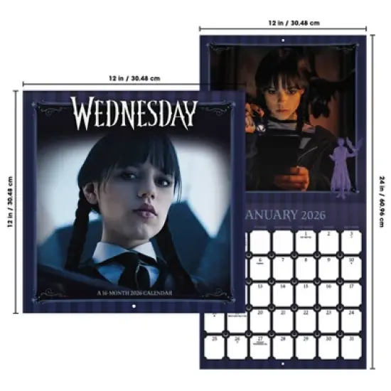 Netflix 2026 Wednesday 12"x12" Wall Calendar image {6}