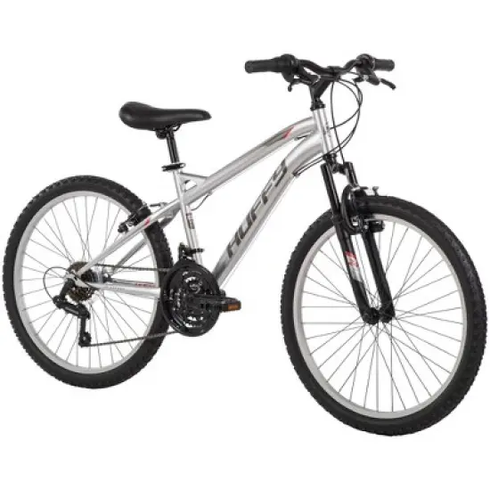 Huffy Highland Mountain Bike - 24" Wheels - 21 Speeds - Silver image {1}