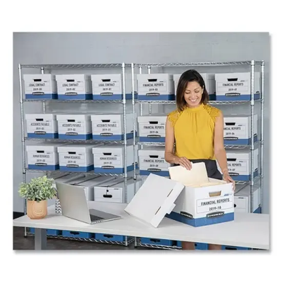 Bankers Box Presto Maximum Strength Storage Box, Legal 24, 15 x 24 x 10, WE, 12/Carton (0063201): File Box with Lid image {4}