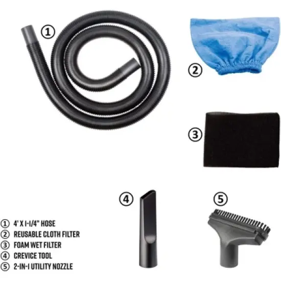 Vacmaster 2.5 Gallon&nbsp;Portable Wet/Dry Shop Vacuum, Blue image {2}