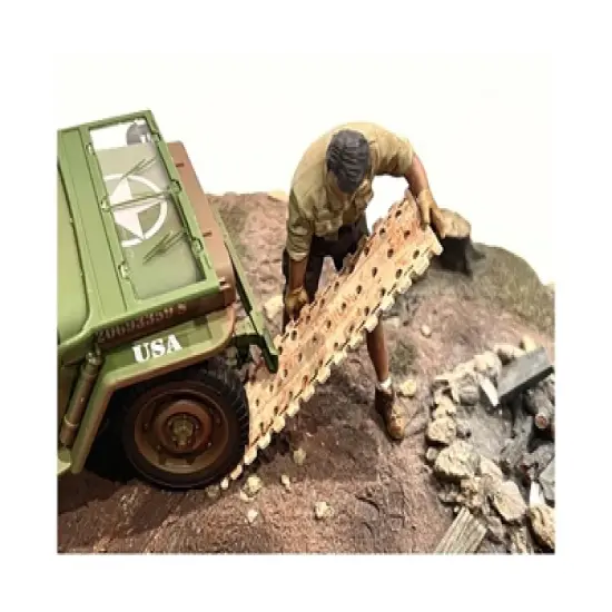 "4X4 Mechanic" Figure 8 with Board Accessory for 1/18 Scale Models by American Diorama image {2}