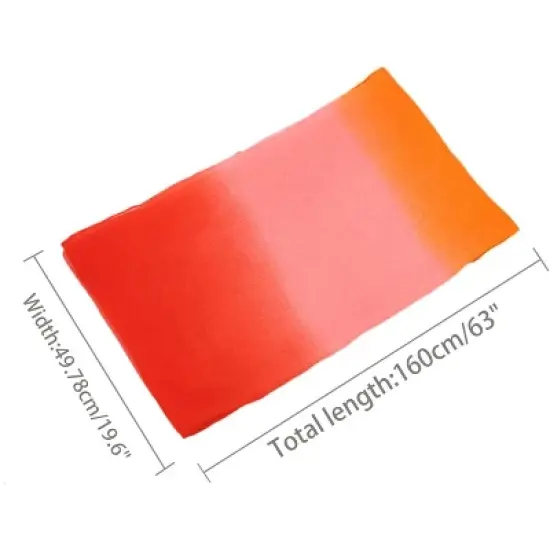 Allegra K Women Long Chiffon Light  Silky Gradient Color Shawl Wrap Scarf image {4}